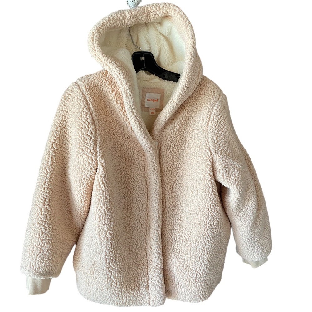 Cat & Jack Size L 10/12 light peach color hoodie Jacket Coat great condition - Picture 1 of 7